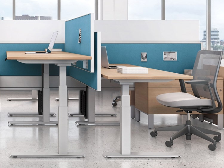 Two Height adjustable desks.