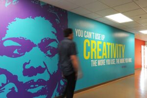 inspiring wall graphics for the office